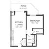 A9 1 Bed 1 Bath Floor Plan A9 1 Bed 1 Bath Floor Plan at Bakery Living, Pittsburgh
