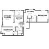 B8 2 Bed 2 Bath with Office Floor Plan B8 2 Bed 2 Bath with Office Floor Plan at Bakery Living, 15206