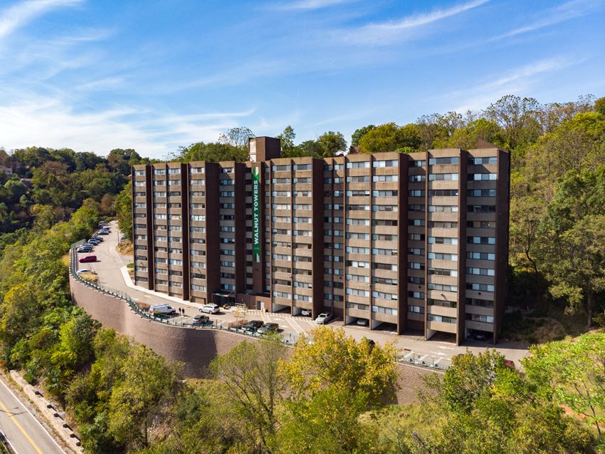 Walnut Towers Exterior Exterior at Walnut Towers at Frick Park, Pittsburgh, 15217 - Photo Gallery