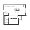 E2 Studio 1 Bath Floor Plan E2 Studio 1 Bath Floor Plan at Bakery Living, Pennsylvania