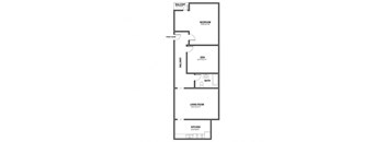 a floor plan of a 1 bedroom floor plan