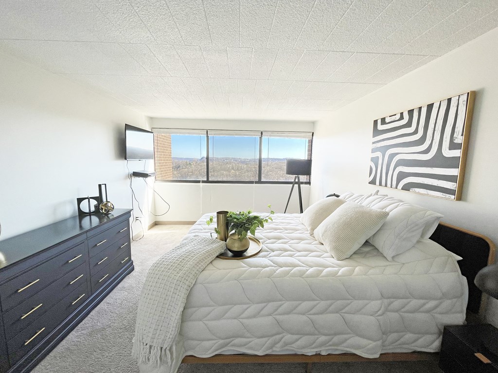 bedroom at Walnut Towers at Frick Park, Pittsburgh, PA 15217