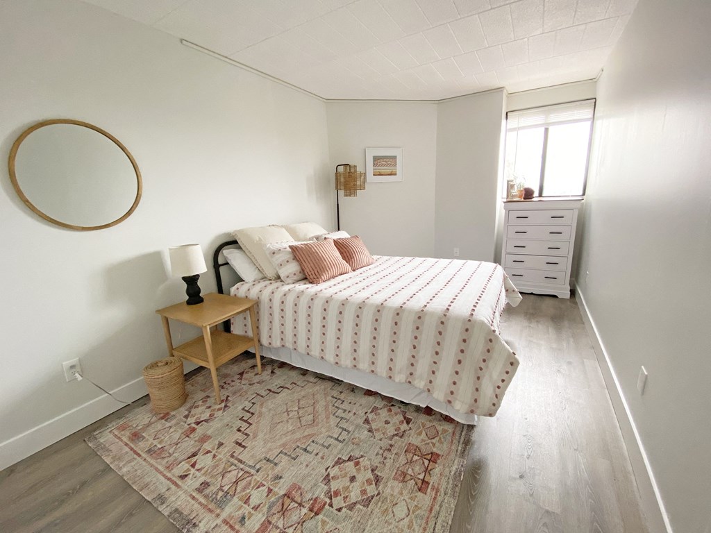beautiful bedroom at Walnut Towers at Frick Park, Pittsburgh, PA