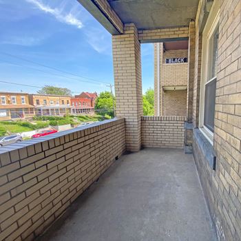 Patio/Balcony* at University Commons Apartments, Oakland, Pittsburgh