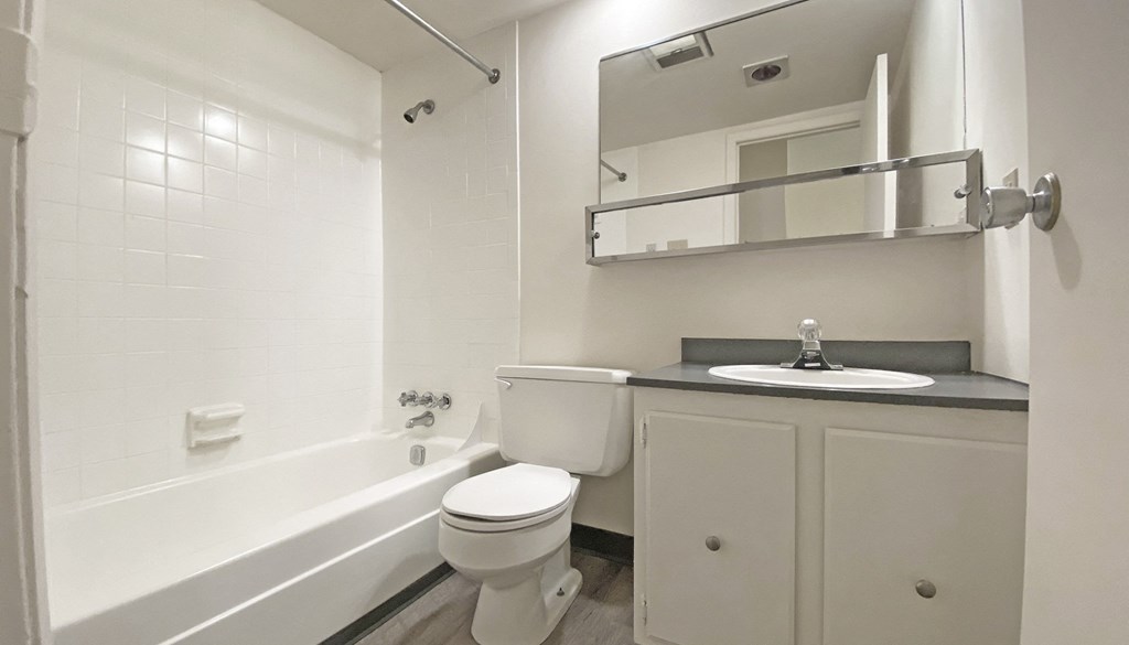 this is a photo of the bathroom of a 560 square foot, 1 bedroom apartment at as