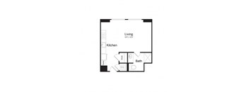 S4 Floor Plan at The Commonwealth Building, Pittsburgh, 15222