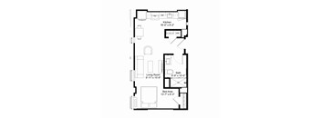 S5 Floor Plan at The Jones Tower at the Collective, Pittsburgh Pennsylvania