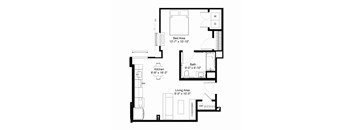 S7 ADA Floor Plan at The Jones Tower at the Collective, Pennsylvania