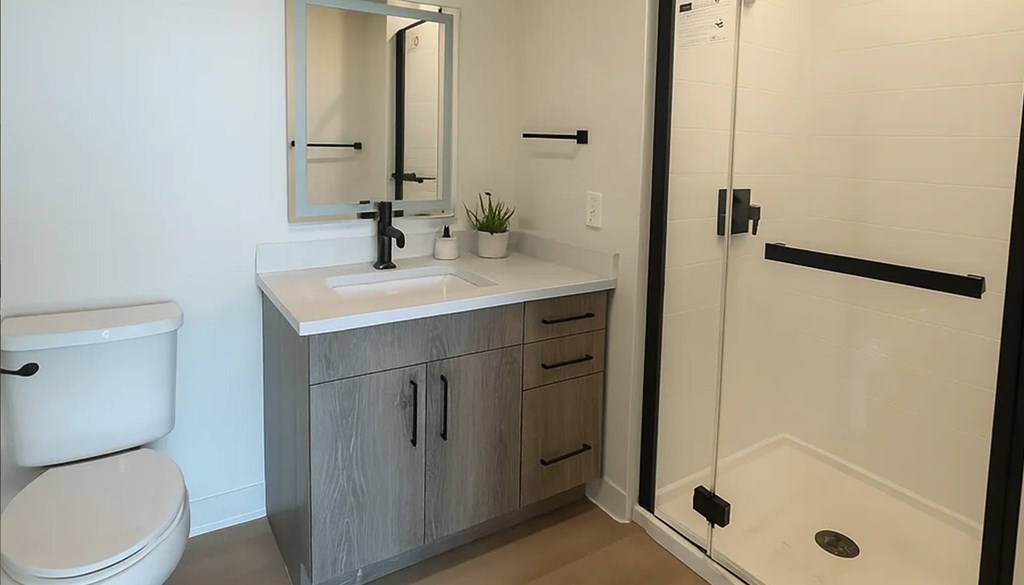 Bathroom With Bathtub at The Jones Tower at the Collective, Pittsburgh, 15203