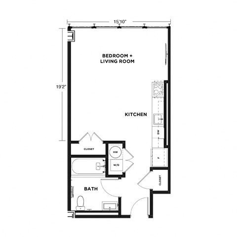 bedroom floor plan | apartments for rent in brookhaven ga | the mille brook
