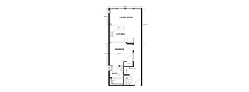 a floor plan of a bedroom apartment at The Washington at Chatham, Pittsburgh, PA 15219