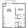 Floor Plan Floor Plan of Foundry 828 Sq.Ft. Brass Apartment Type at The Foundry at 41st Apartments, Lawrenceville, Pittsburgh, PA