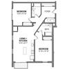 Floor Plan FloorPlans-Foundry-Iron-R 1,207 Sq.Ft. The Foundry at 41st Apartments, Lawrenceville, Pittsburgh, PA