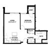 Hot Metal Flats A2 floorplan, Hot Metal Flats apartments, Pittsburgh, PA