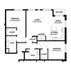 Hot Metal Flats B3 Floorplan, Hot Metal Flats apartments, Pittsburgh, PA