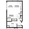 Hot Metal Flats E2 Floorplan, Hot Metal Flats apartments, Pittsburgh, PA