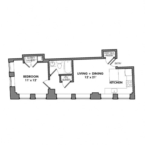 H3 Floor Plan at Walnut on Highland, Pennsylvania 15206