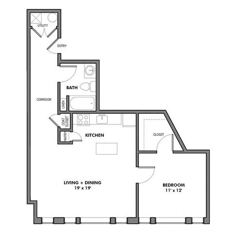 Wallace D Floor Plan at Walnut on Highland, Pennsylvania 15206