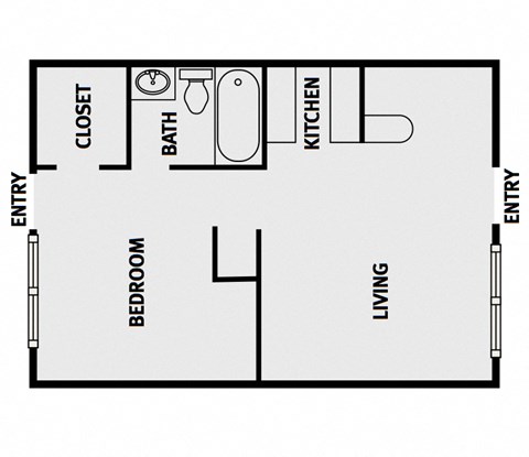 1 Bedroom 1 Batch 600 SF