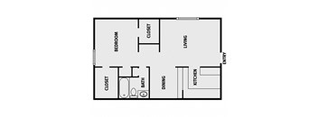 1 Bedroom 1 Bath 700 SF