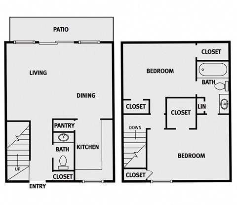 2 Bedroom 1.5 Bath
