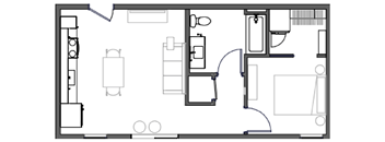 A1 - 1 Bed 1 Bath