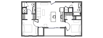B2 - 2 Bed 2 Bath w/ Patio/Balcony