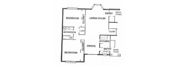 2BR/1BA - Flat