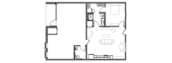 LW1 - 1 Bed 2 Bath Live/Work