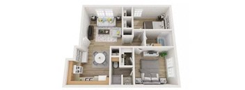 a 2 bedroom192 sq ft floor plan