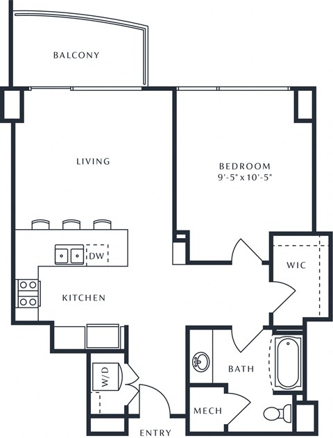 Flatiron Floor Planat The Tower on Piedmont, Atlanta