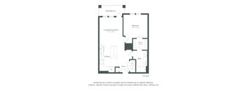 1 Bed 1 Bath Floor Plan - A1 at Alta Deco, Orlando, FL, 32837