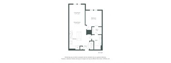 1 Bed 1 Bath Floor Plan - A1.3 at Alta Deco, Orlando, FL, 32837
