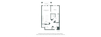 1 Bed 1 Bath Floor Plan - A2 at Alta Deco, Orlando, FL, 32837