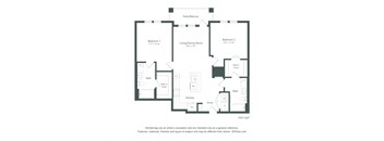 2 Bed 2 Bath Floor Plan - B1 at Alta Deco, Orlando, FL, 32837