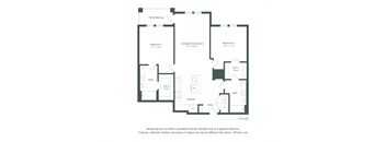 2 Bed 2 Bath Floor Plan - B1.1 at Alta Deco, Orlando, FL, 32837