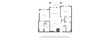 2 Bed 2 Bath Floor Plan - B2 at Alta Deco, Orlando, FL, 32837