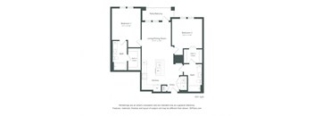 2 Bed 2 Bath Floor Plan - B4 at Alta Deco, Orlando, FL, 32837