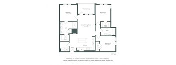 3 Bed 2 Bath Floor Plan - C1 at Alta Deco, Orlando, FL, 32837