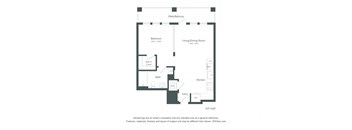 Studio Floor Plan - S1 at Alta Deco, Orlando, FL, 32837
