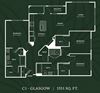 C1 3 BED 2 BATH GLASGOW Floor Plan C1 3 BED 2 BATH GLASGOW Floor Plan at Alta Croft, Charlotte, North Carolina