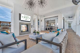 Community Clubhouse With Tv at Alta Croft, Charlotte, 28269 - Photo Gallery 2