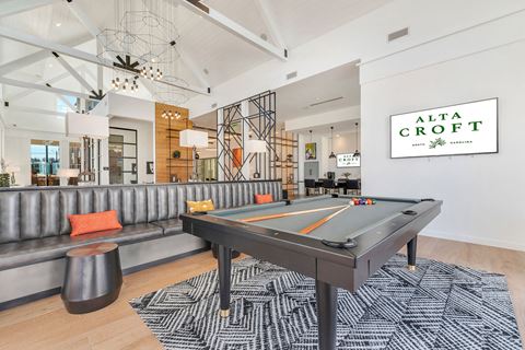 Billiards Table In Clubhouse at Alta Croft, Charlotte, North Carolina