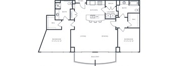 Pisa Floor Plan at The Tower on Piedmont, Atlanta