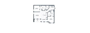 a floor plan of a home with an open floor plan with bedrooms and a staircase