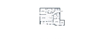 floor plan of the second level of the renovated home