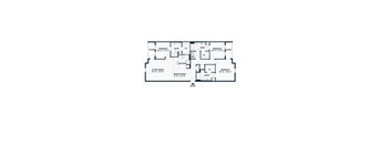 the floor plan of the second level of the home shows the bedrooms and the floor