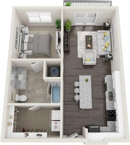 A1 Floor Plan at Anchor Riverwalk, Florida