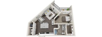 A3 Floor Plan at Anchor Riverwalk, Tampa, FL, 33602