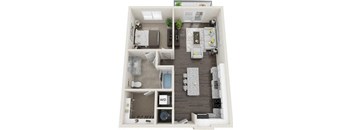 A6 Floor Plan at Anchor Riverwalk, Tampa, 33602